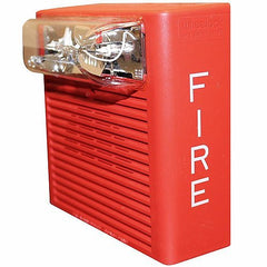 EATON Eaton ASWP-24MCWH-FR Weatherproof Horn Strobe Clear Lens Wall Mount Red