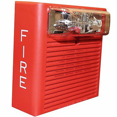 EATON Eaton ASWP-24MCWH-FR Weatherproof Horn Strobe Clear Lens Wall Mount Red