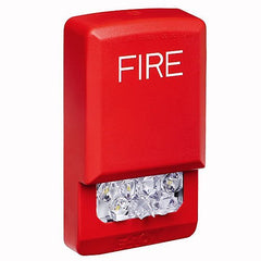 EATON Eaton ELSTR Wheelock Eluxa LED Strobe, Wall, FIRE Lettering, Clear Lens, 24V, 15/30/75/110/135/185 cd, Red