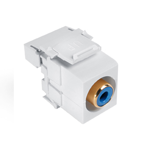 LEVITON Leviton 40735-RLW QuickPort RCA 110-Type Connector UTP Cable Snap-In White