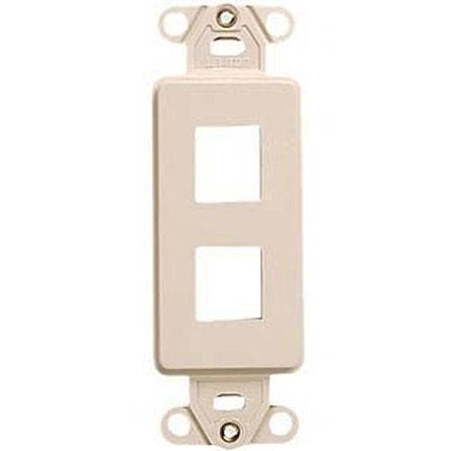 LEVITON Leviton 41642-00I Decora Style 2-Port Faceplate Insert White LV-41642I