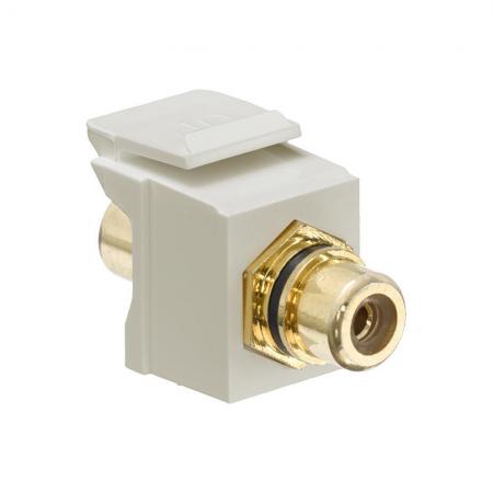 LEVITON Leviton 40830-BIE QuickPort RCA Connector, Ivory