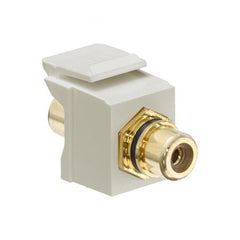 LEVITON Leviton 40830-BIE QuickPort RCA Connector, Ivory