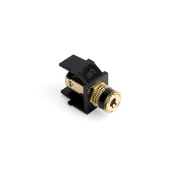LEVITON Leviton 40833-BEE QuickPort Binding Post Coupler, Black Stripe, Black Housing