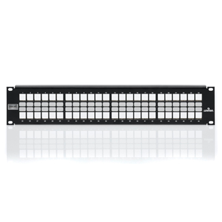 LEVITON Leviton 4S255-S48 Shielded QuickPort Patch Panel, 48-Port, 2U RMS