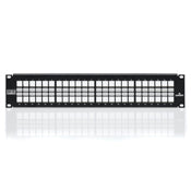 LEVITON Leviton 4S255-S48 Shielded QuickPort Patch Panel, 48-Port, 2U RMS
