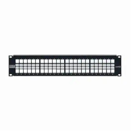 LEVITON Leviton 4S255-S48 Shielded QuickPort Patch Panel, 48-Port, 2U RMS