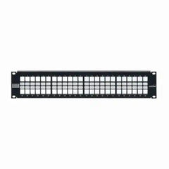 LEVITON Leviton 4S255-S48 Shielded QuickPort Patch Panel, 48-Port, 2U RMS