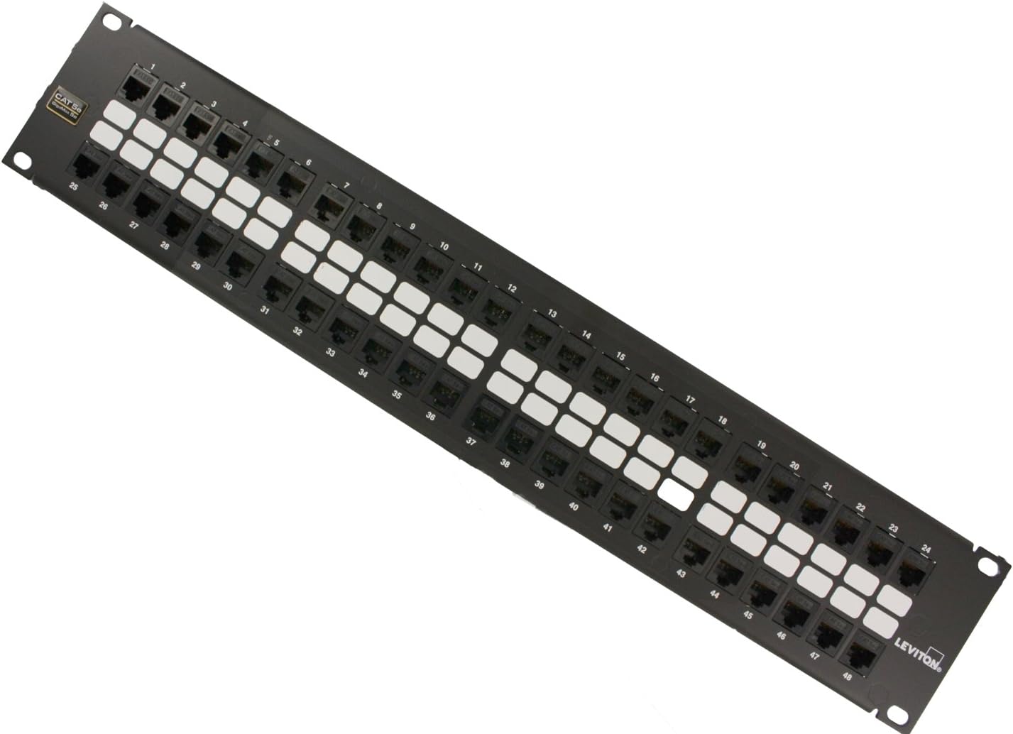LEVITON Leviton 5G270-U48 CAT5e QuickPort Patch Panel 48-Port 2RU Black