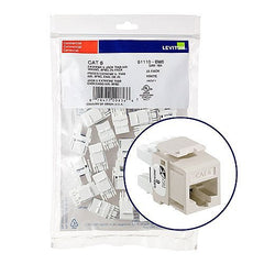 LEVITON Leviton 61110-BT6 eXtreme CAT6 QuickPort Jack QuickPack 25-Pack Light Almond
