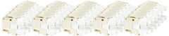 LEVITON Leviton 61110-BT6 eXtreme CAT6 QuickPort Jack QuickPack 25-Pack Light Almond