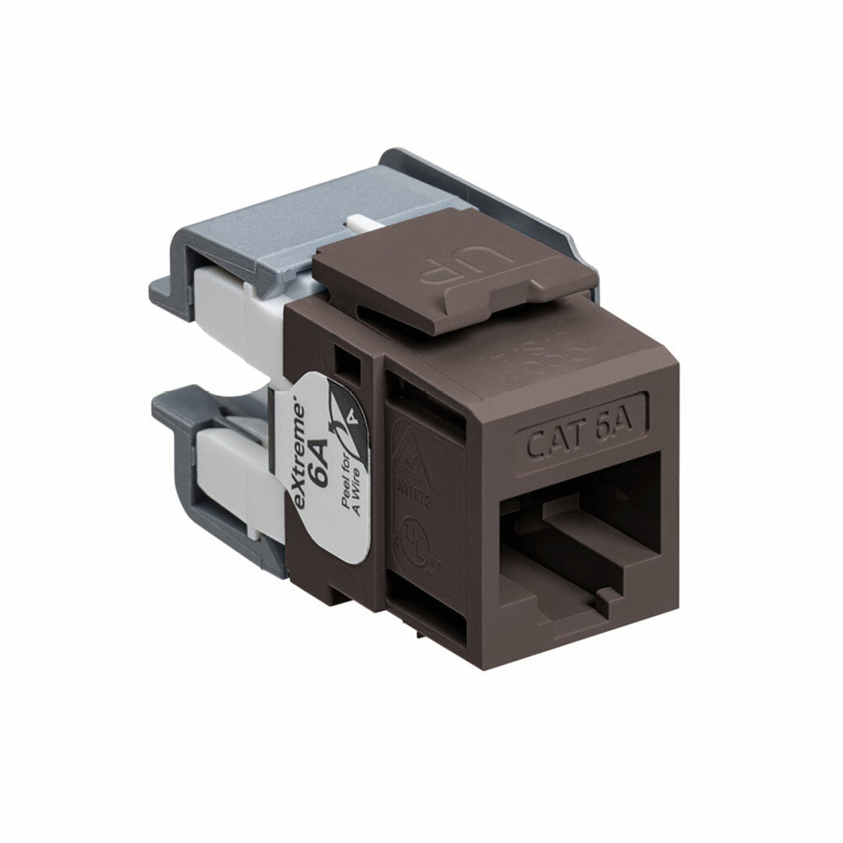 LEVITON Leviton 6110G-RB6 Extreme Cat 6A QuickPort Jack Channel-Rated Brown