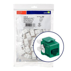 LEVITON Leviton 61110-BV6 eXtreme CAT6 QuickPort Jack QuickPack 25-Pack Green REPLACEMENT MPN