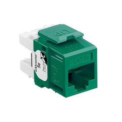 LEVITON Leviton 5G110-RV5 GigaMax CAT5E+ Keystone Jack Green