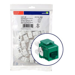 LEVITON Leviton 5G110-RV5 GigaMax CAT5E+ Keystone Jack Green