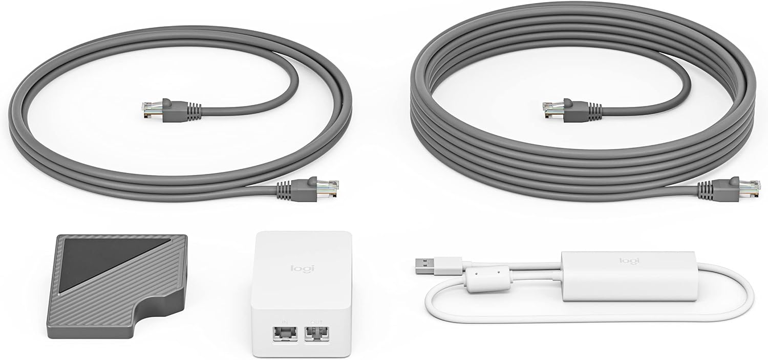 LOGITECH Logitech 952-000019 CAT5E Kit for Logitech Tap Receiver, Dongle Transceiver, Power Supply, and Adapter Set