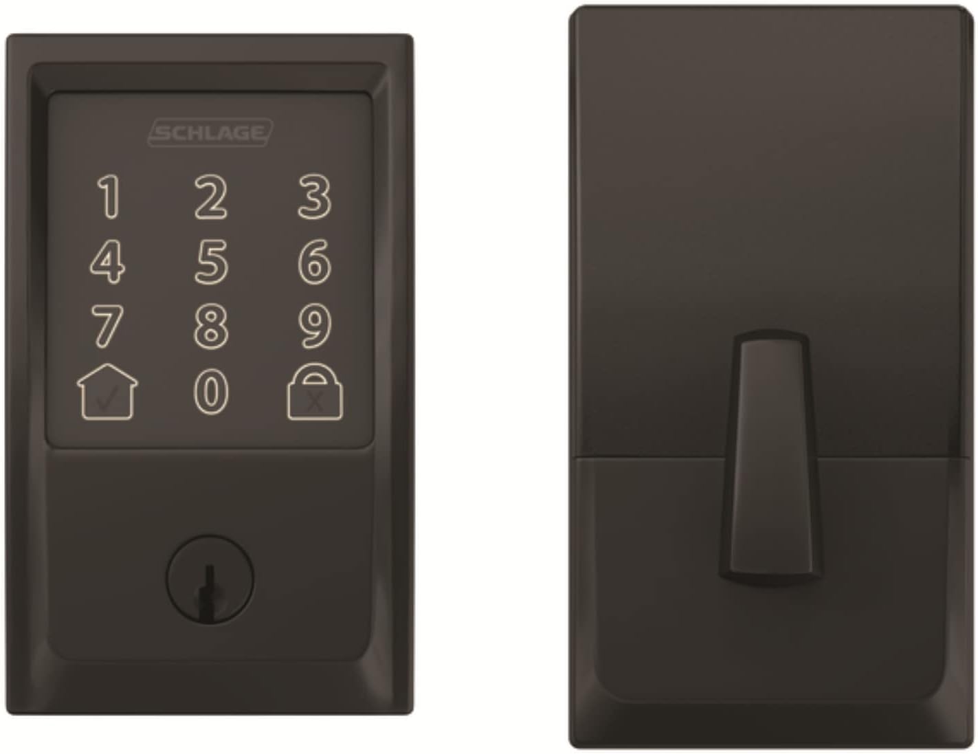 SCHLAGE Schlage BE489WB-V-CEN-622 Encode Smart Wi-Fi Deadbolt with Century Trim Matte Black
