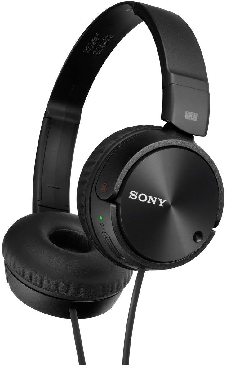 SONY Sony MDR-ZX110NC Noise Canceling Headphones Extra Bass Wired Black