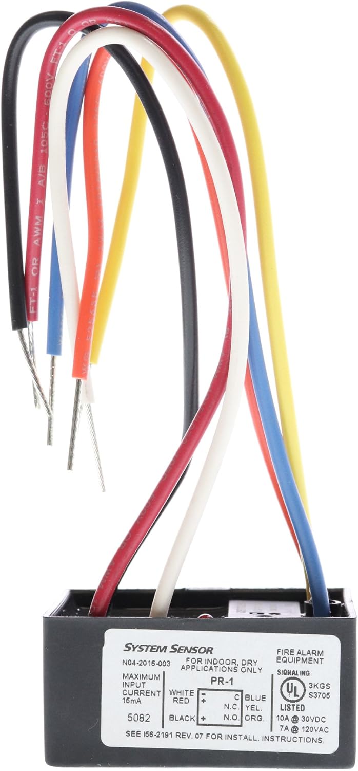SYSTEM SENSOR System Sensor PR-1 Multi-Voltage Relay SPDT Epoxy Encapsulated with Activation LED