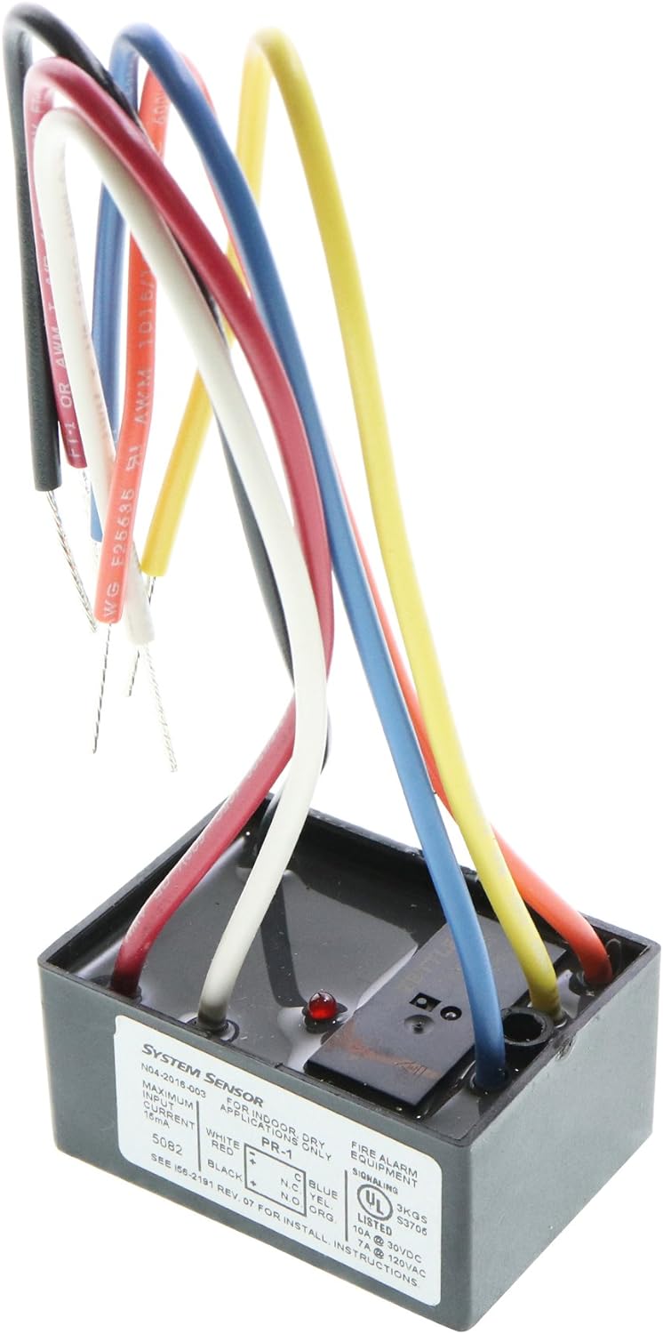 SYSTEM SENSOR System Sensor PR-1 Multi-Voltage Relay SPDT Epoxy Encapsulated with Activation LED