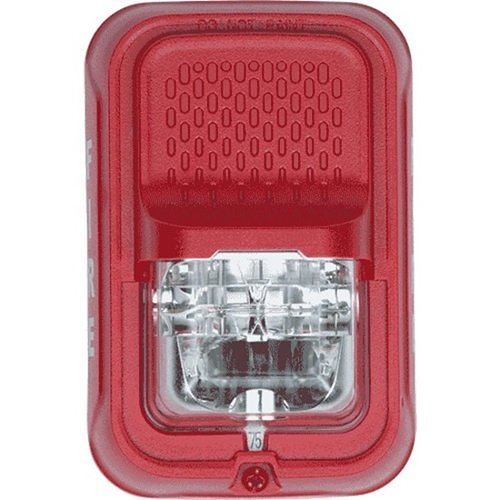 SYSTEM SENSOR System Sensor SGRL L-Series Indoor Selectable Output Strobe 2-Wire Wall Mount FIRE Marking Red