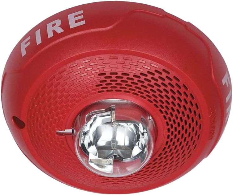 SYSTEM SENSOR System Sensor SPSCRL L-Series Ceiling Mount Speaker Strobes FIRE Red
