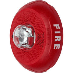SYSTEM SENSOR System Sensor PC4RL L-Series Indoor Selectable Output Horn Strobe, Ceiling Mount, FIRE Marking, Red
