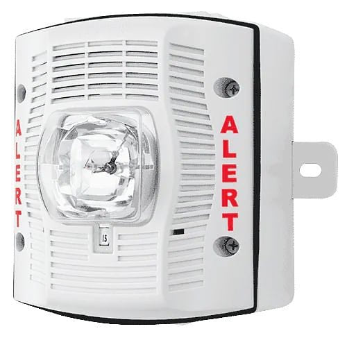 SYSTEM SENSOR System Sensor SPSWK-CLR-ALERT SpectrAlert Advance Outdoor Speaker Strobe with Clear Lens and Alert Pad