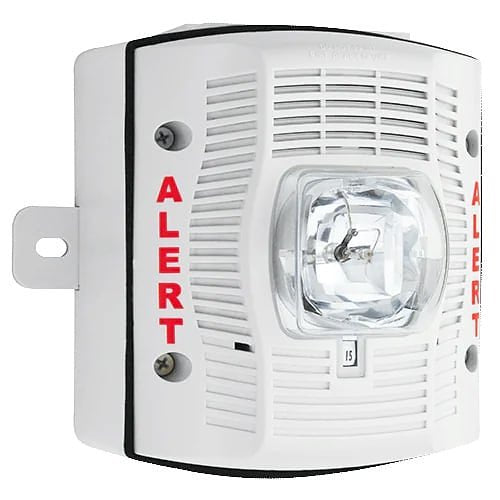 SYSTEM SENSOR System Sensor SPSWK-CLR-ALERT SpectrAlert Advance Outdoor Speaker Strobe with Clear Lens and Alert Pad
