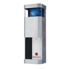 TALKAPHONE TALKAPHONE ETP-WM24 Brushed Stainless Steel Wall Mounted Phone Station with Integrated Blue Light 12-24VDC/24VAC