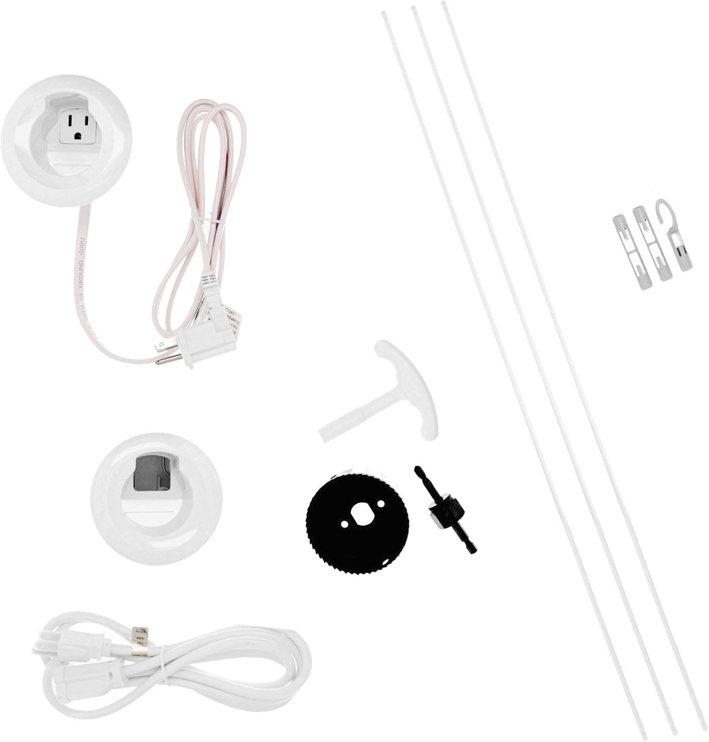 WIREMOLD Legrand CMK70 Cord Management Kit PowerConnect White
