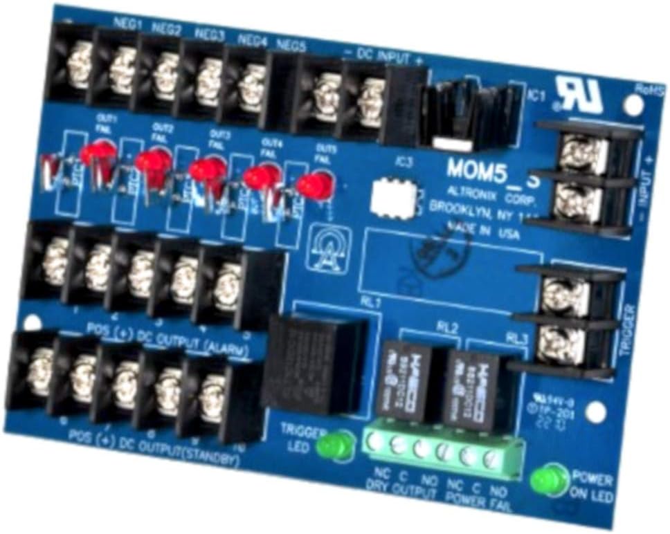 ALTRONIX Altronix MOM5 Multi-Output Distribution Module 5 PTC Outputs 12V/24V DC