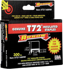ARROW FASTENER Arrow Fastener 721168HW T72 Genuine UL Insulated Staples 300-Pack