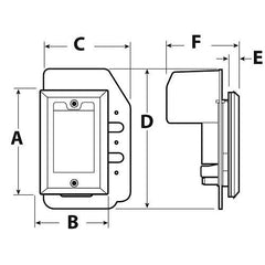CANPLAS Canplas 791790W Next Generation SuperValve Central Vacuum Square Door Inlet Valve