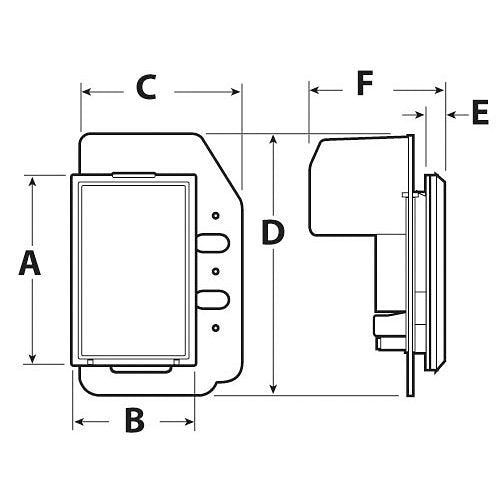 CANPLAS Canplas 792090W Next Generation SuperValve Full Door Central Vacuum Inlet Valve