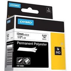 DYMO DYMO 18483 Rhino Permanent Poly Labels 1/2 Inch Black on White