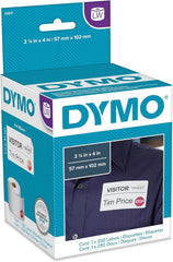 DYMO DYMO 30911 Labelwriter Time-Expire Name Badge Labels, 3.3 inches 3.3 inches 4.1 inches, 250-Roll