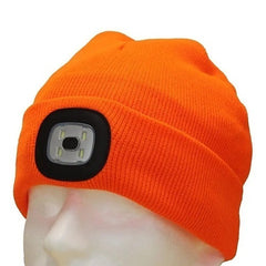 HONEYWELL Eclipse 902-595 USB LED Rechargeable Beanie Headlight One Size Fits All Orange