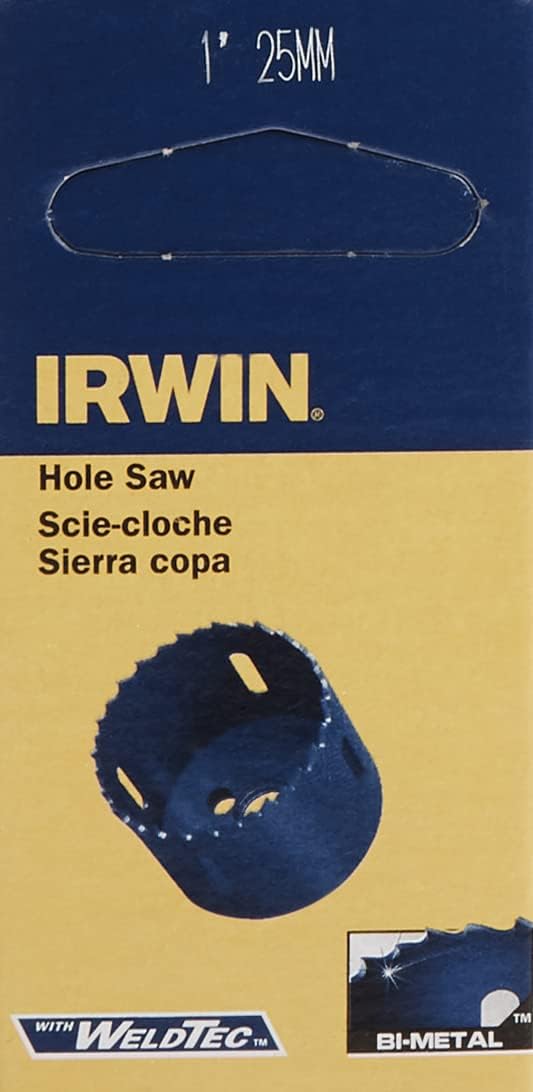 IRWIN IRWIN TOOLS 373100BX Bi-Metal Hole Saw 1 Inch Diameter 350 RPM