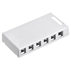LEVITON Leviton 41089-6WP QuickPort Surface Mount Housing 6-Port White