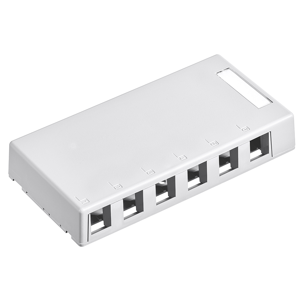 LEVITON Leviton 41089-6WP QuickPort Surface Mount Housing 6-Port White