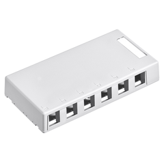 LEVITON Leviton 41089-6WP QuickPort Surface Mount Housing 6-Port White