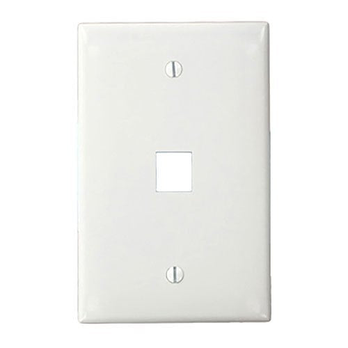 LEVITON Leviton 41091-1WN QuickPort Midsize Single-Gang Wall Plate White