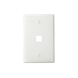 LEVITON Leviton 41091-1WN QuickPort Midsize Single-Gang Wall Plate White