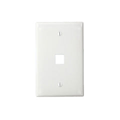 LEVITON Leviton 41091-1WN QuickPort Midsize Single-Gang Wall Plate White