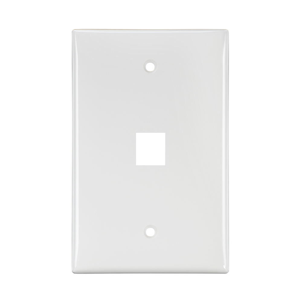 LEVITON Leviton 41091-1WN QuickPort Midsize Single-Gang Wall Plate White