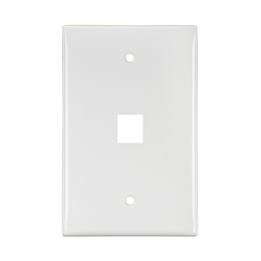 LEVITON Leviton 41091-1WN QuickPort Midsize Single-Gang Wall Plate White
