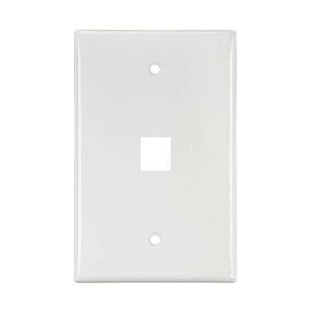 LEVITON Leviton 41091-1WN QuickPort Midsize Single-Gang Wall Plate White