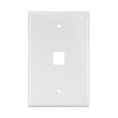 LEVITON Leviton 41091-1WN QuickPort Midsize Single-Gang Wall Plate White