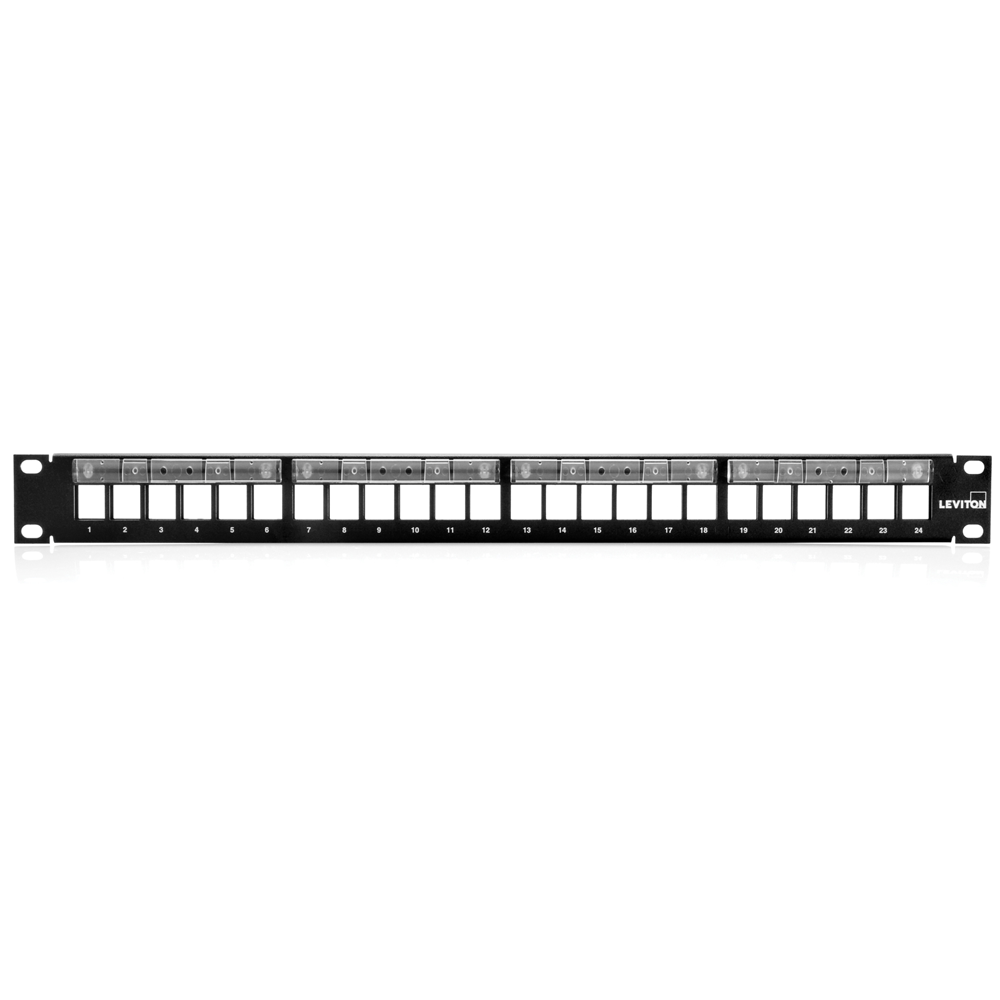 LEVITON Leviton 49255-L24 QuickPort Patch Panel 24-Port 1RU